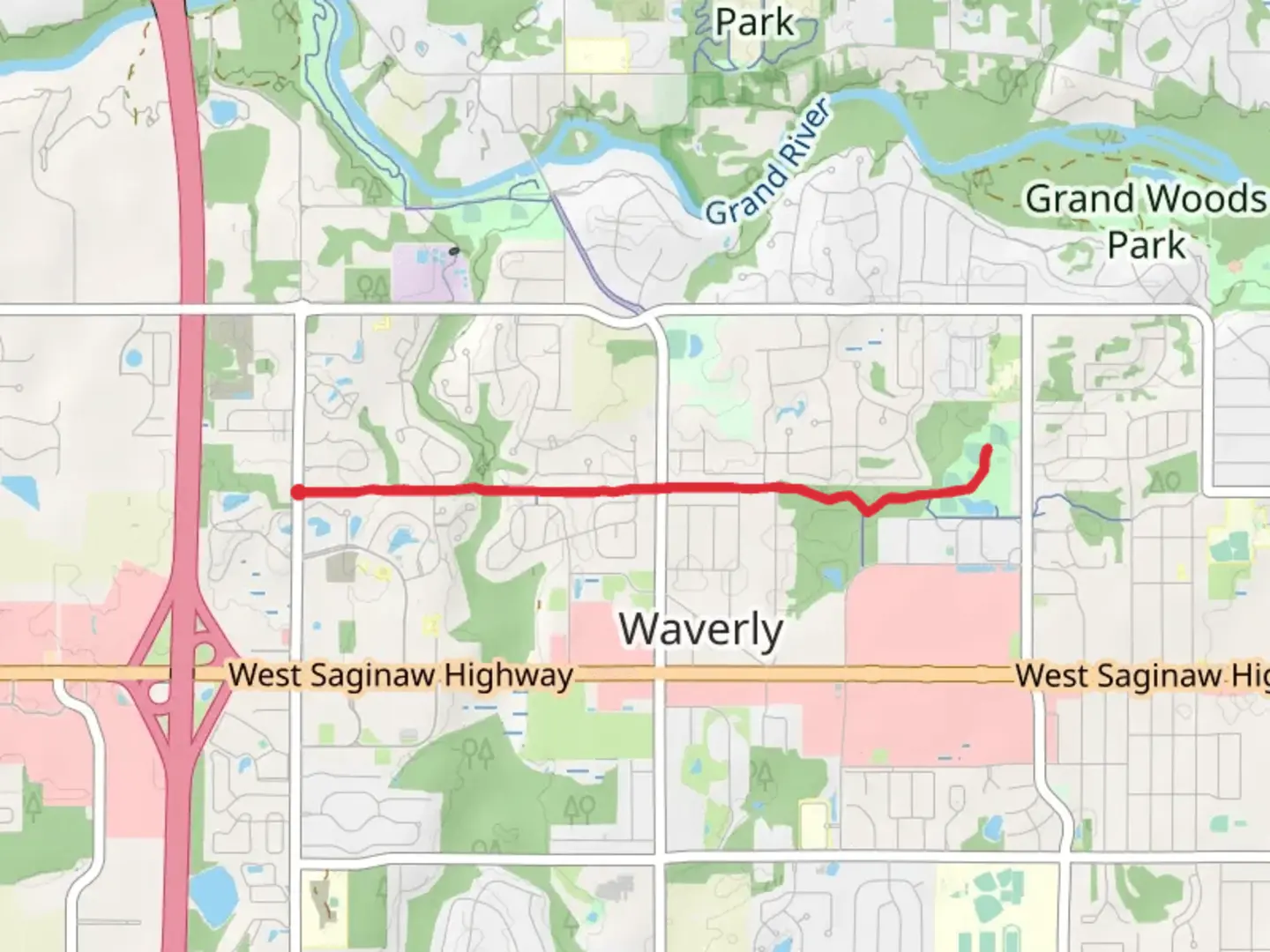 An image depicting the trail North Canal Road to Sharp Park and its surrounding area.