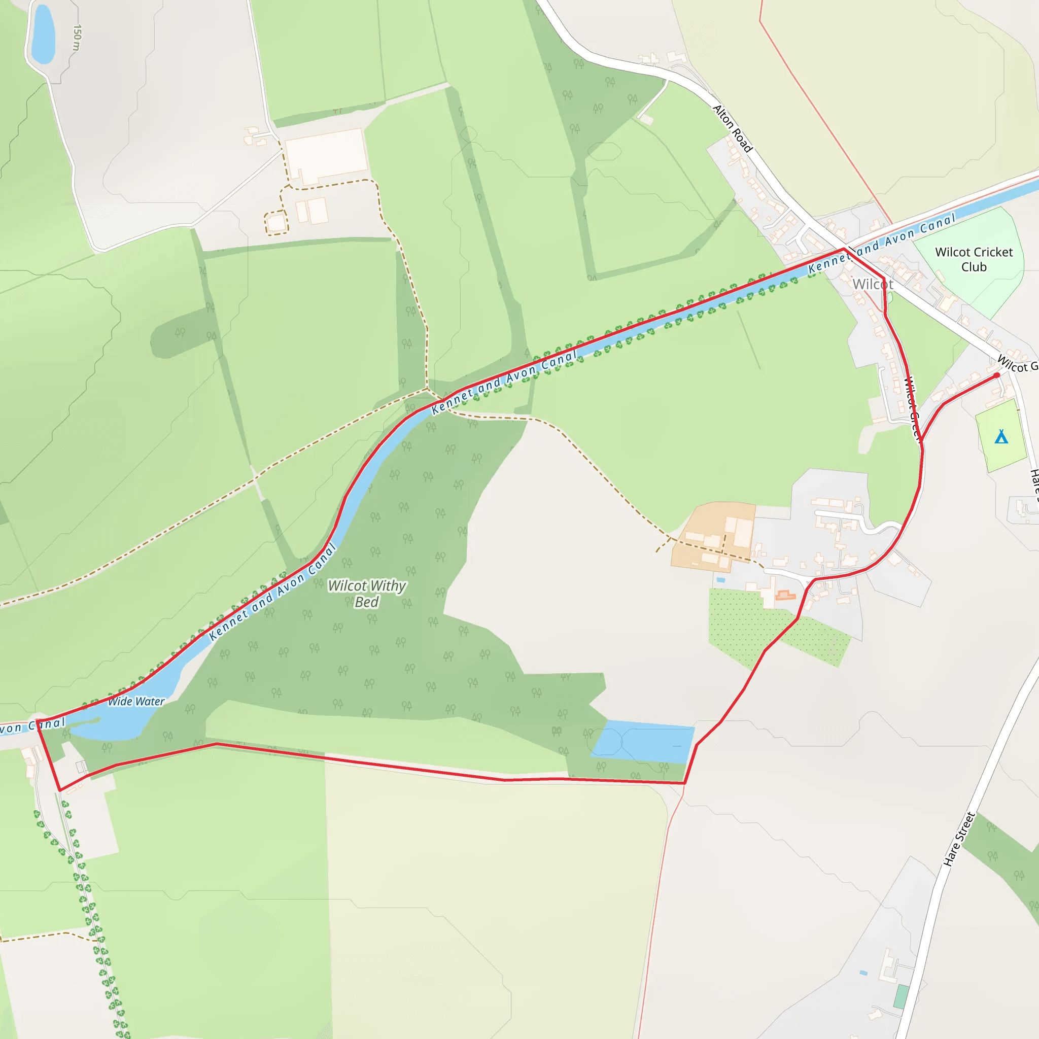 Wilcot Withy Bed and Wide Water mobile static map