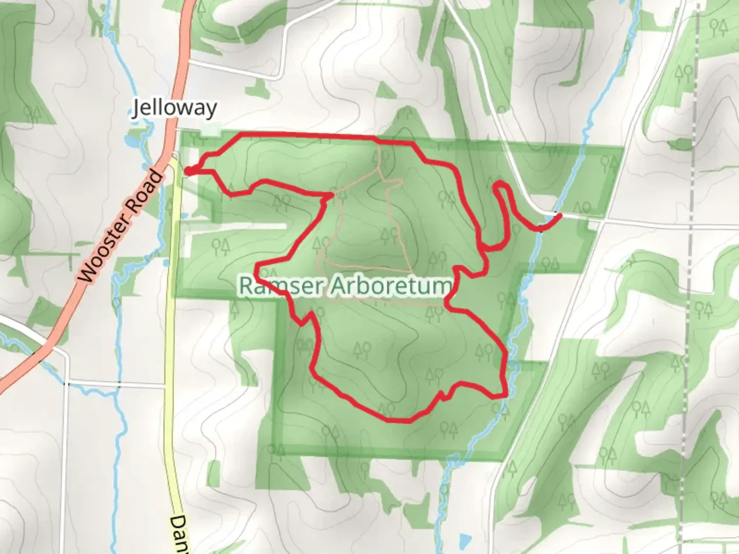 An image depicting the trail Ridge trail and Wetland Loop Trail and its surrounding area.