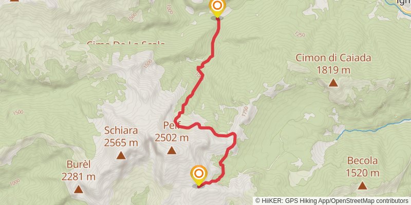 Dream Path - Traumpfad - Munich to Venice stage 27 Map