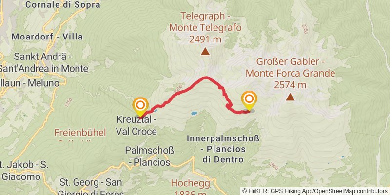 Alta Via 2 alt 1 Map