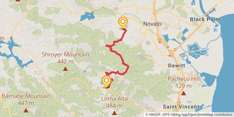 Bay Area Ridge Trail stage 6 Map