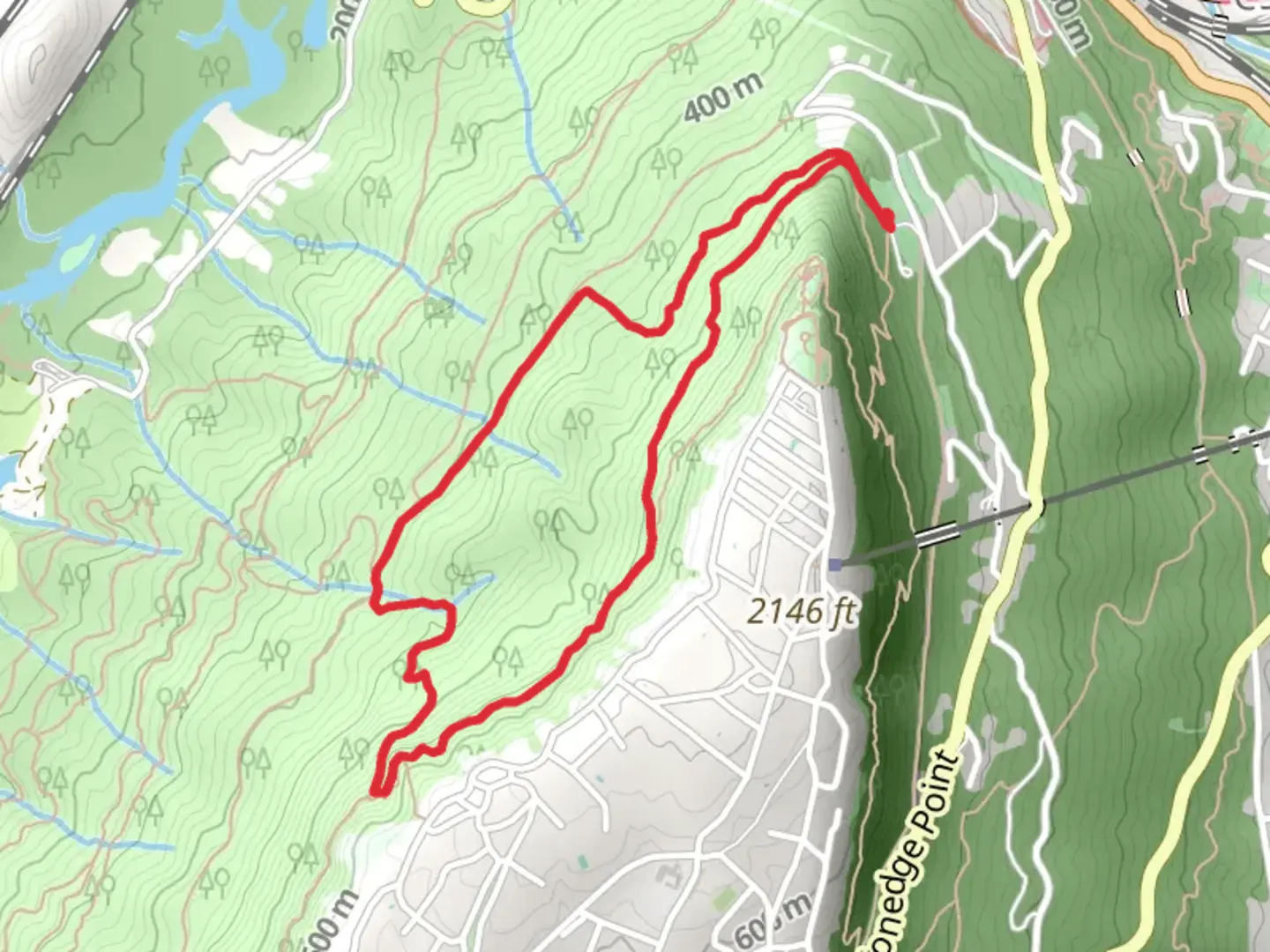 An image depicting the trail Cravens House - Rifle Pits Loop Trail and its surrounding area.