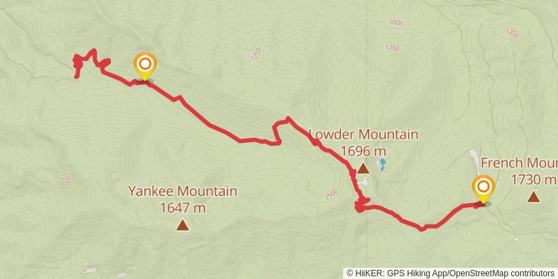 Walker Creek via Lowder Mountain Trail stage 2 Map