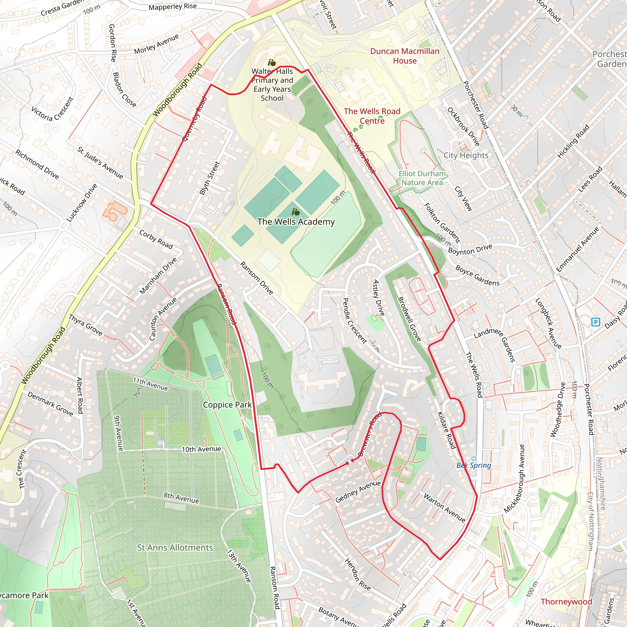 Brewsters Park Loop mobile static map