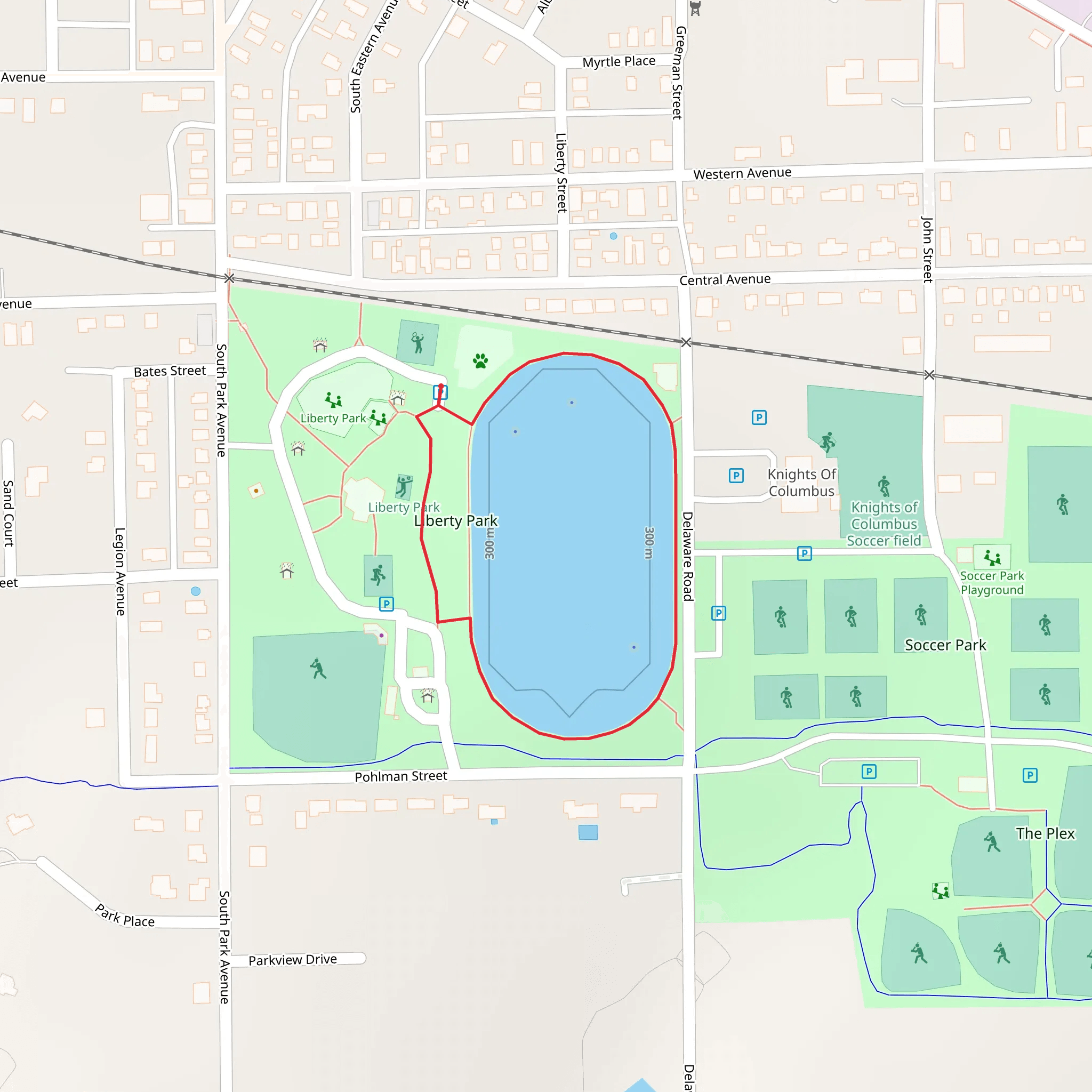 Liberty Park Loop mobile static map