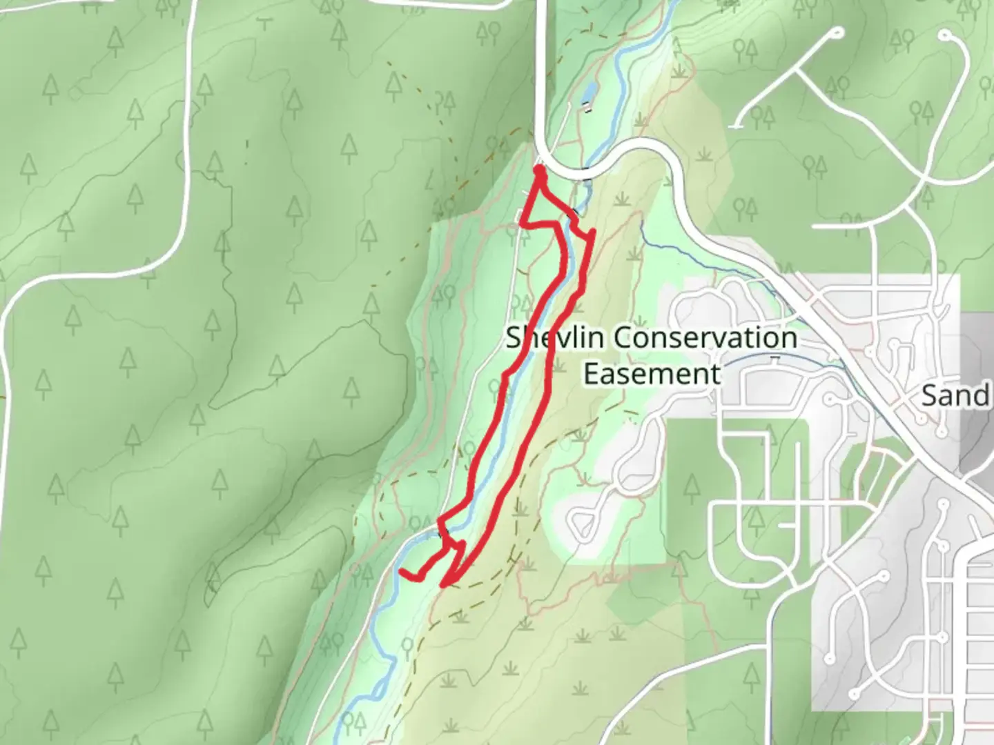 An image depicting the trail Tumalo Creek Loop and its surrounding area.