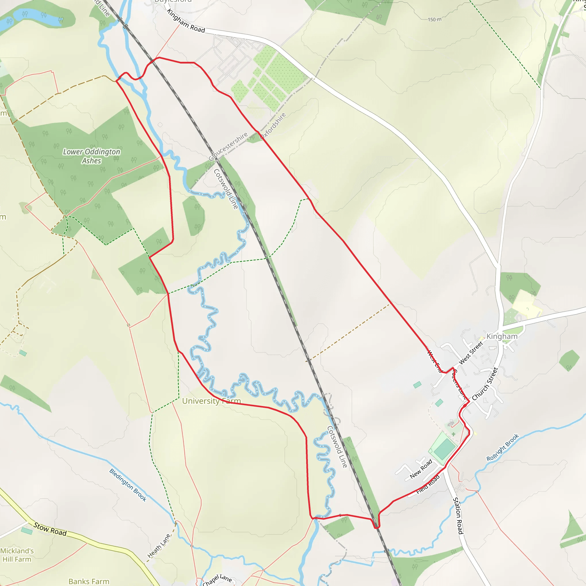 Kingham Loop mobile static map