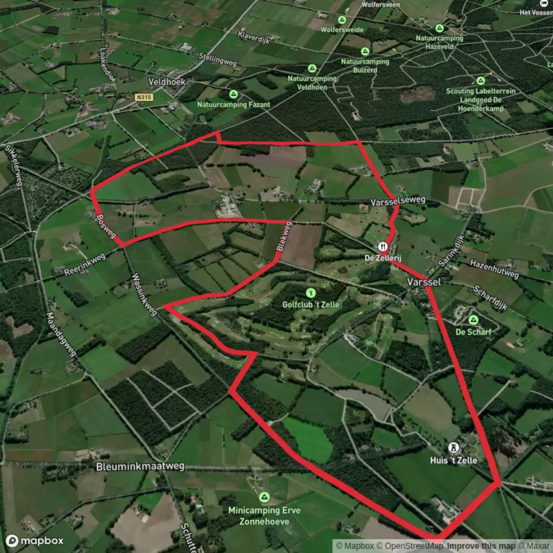 An image depicting the trail Varsel Route and its surrounding area.