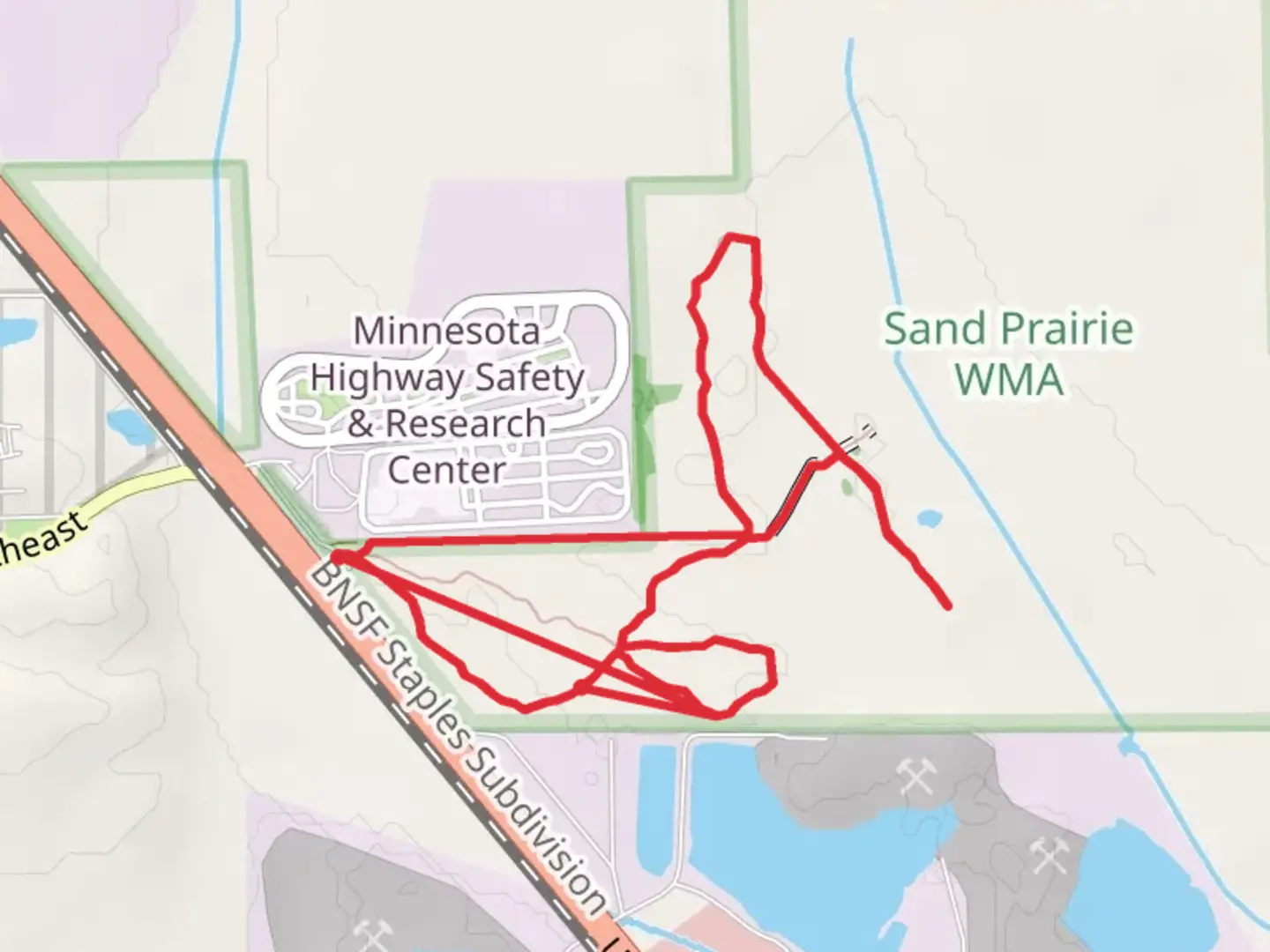 An image depicting the trail County Ditch Number 3 North Lopp and its surrounding area.