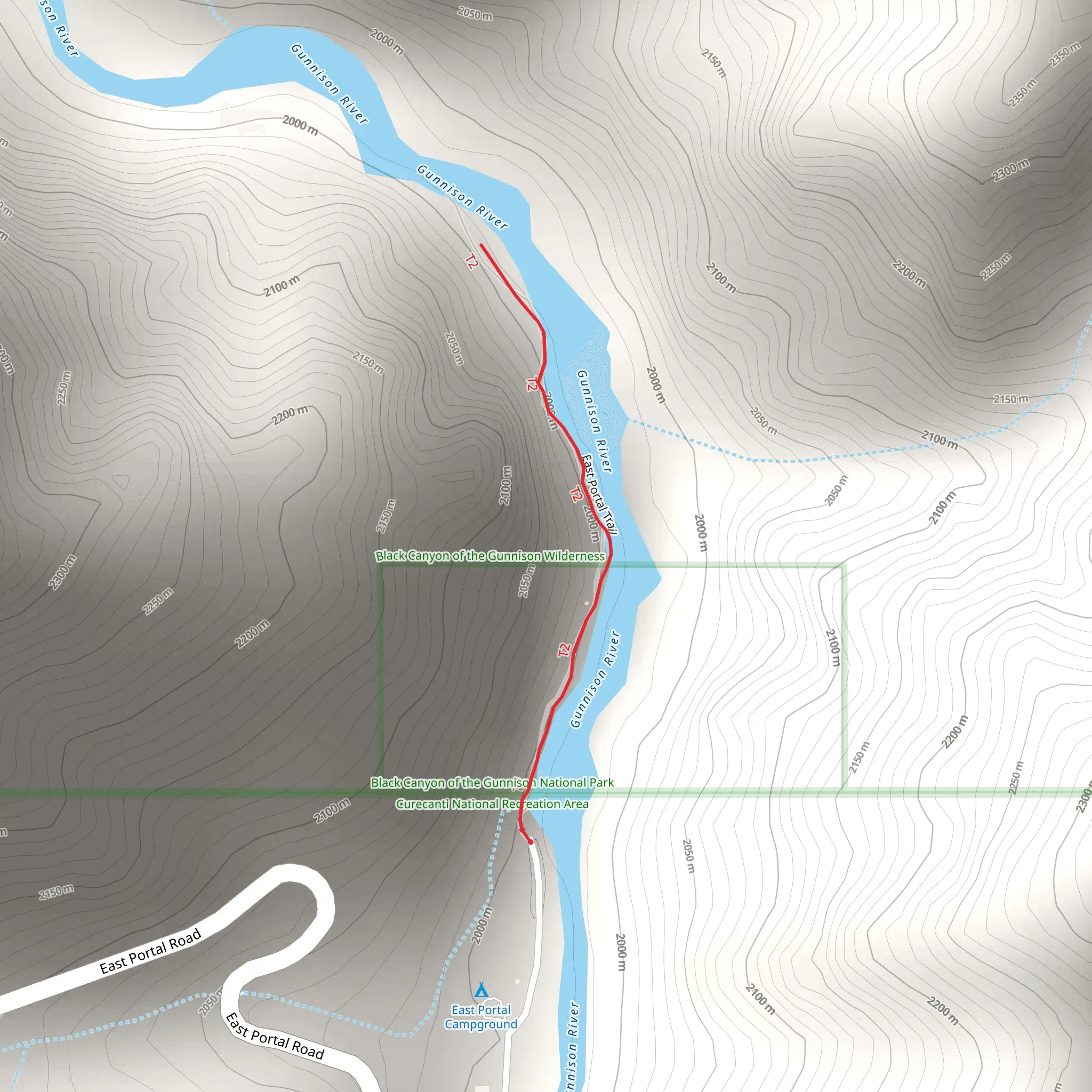 East Portal Trail mobile static map