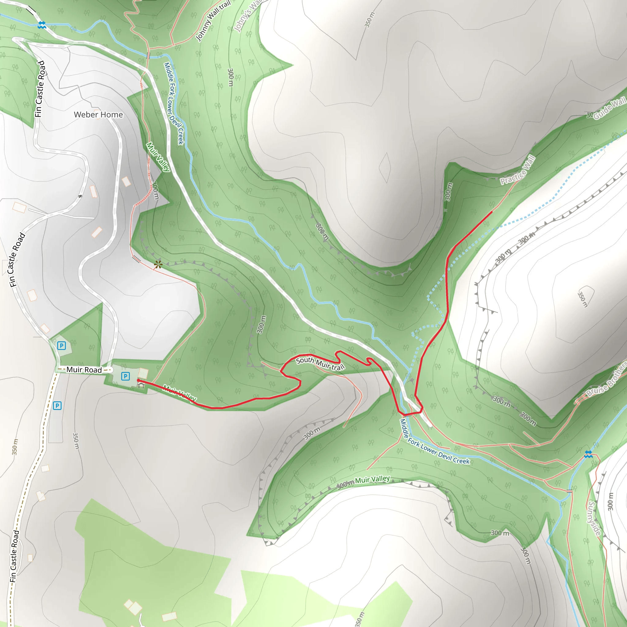Middle Fork Lower Devil Creek mobile static map