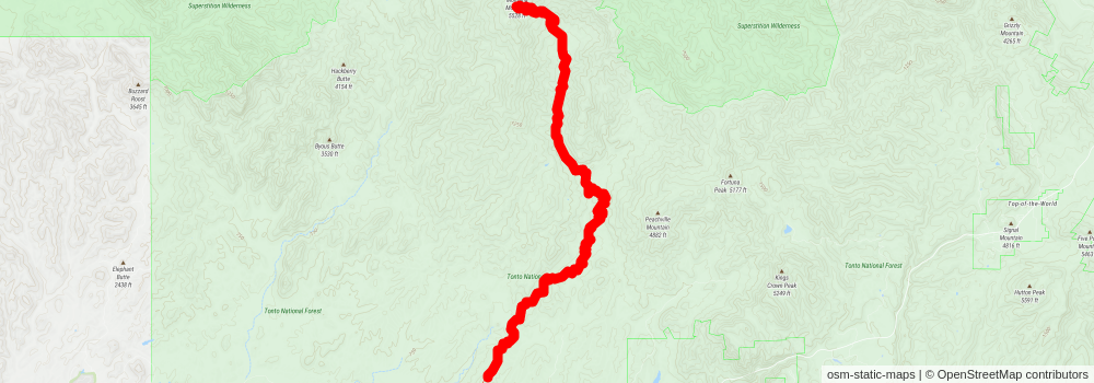 Southwestern Horseshoe Trail stage 93 Map