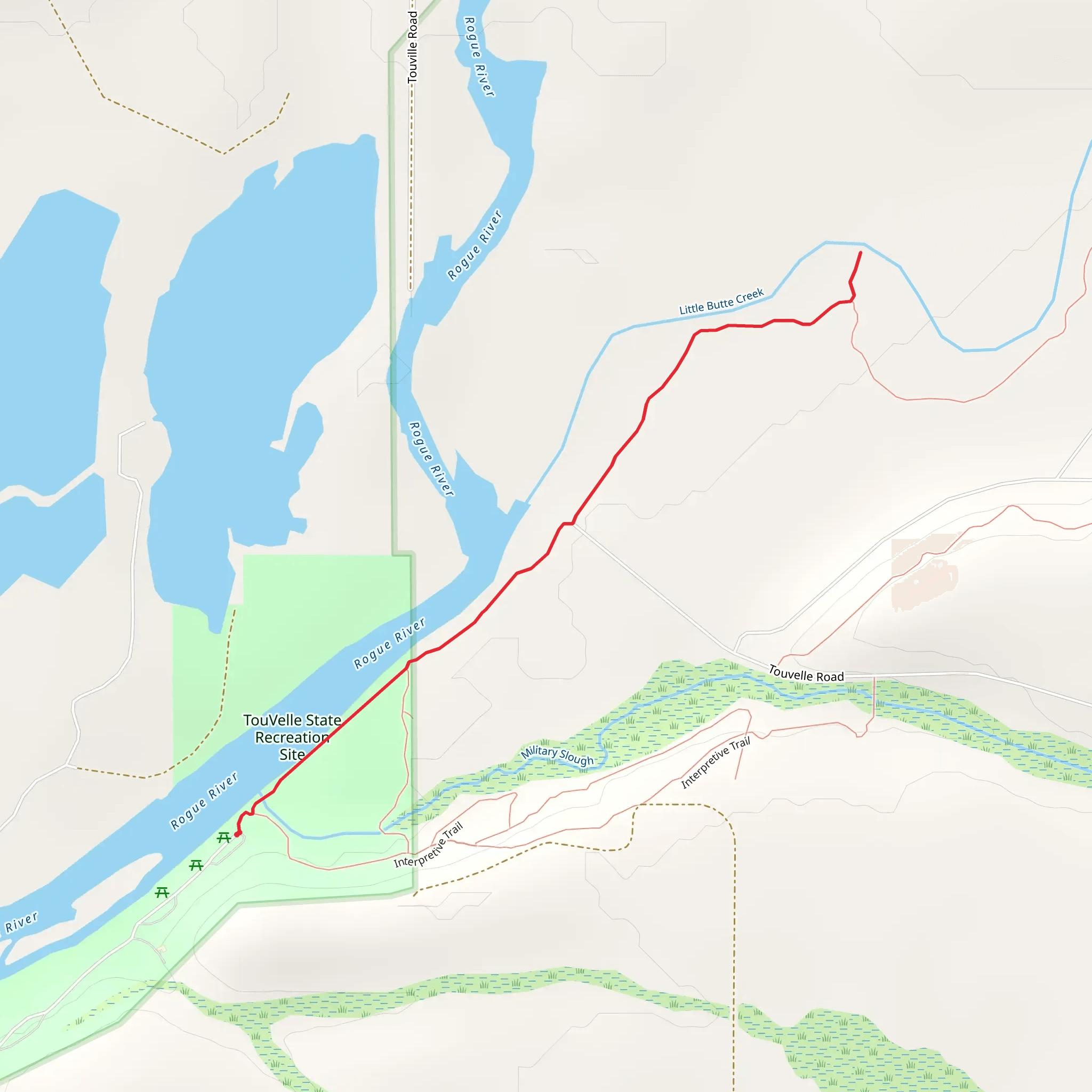 Rogue River and Little Butte Creek mobile static map