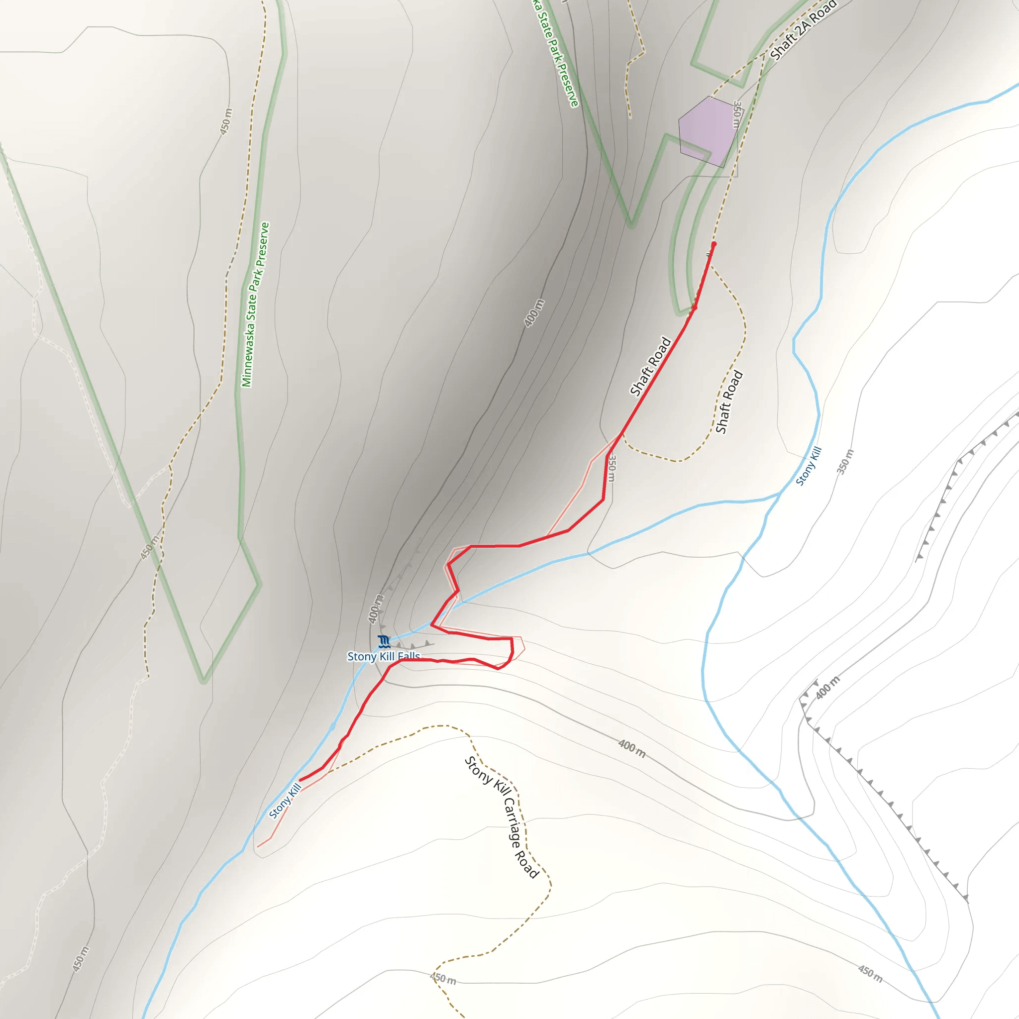 Stony Kill Falls Trail mobile static map