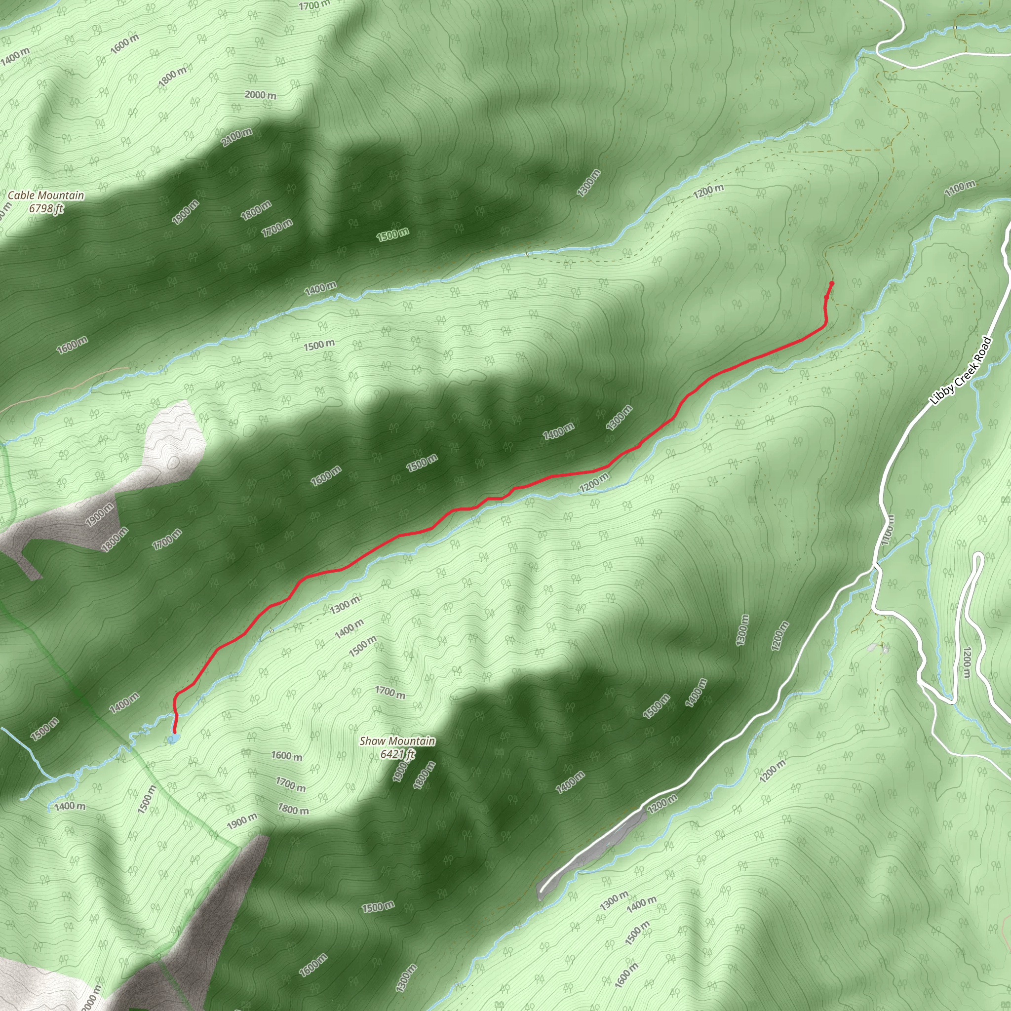 Ramsey Creek Trail mobile static map
