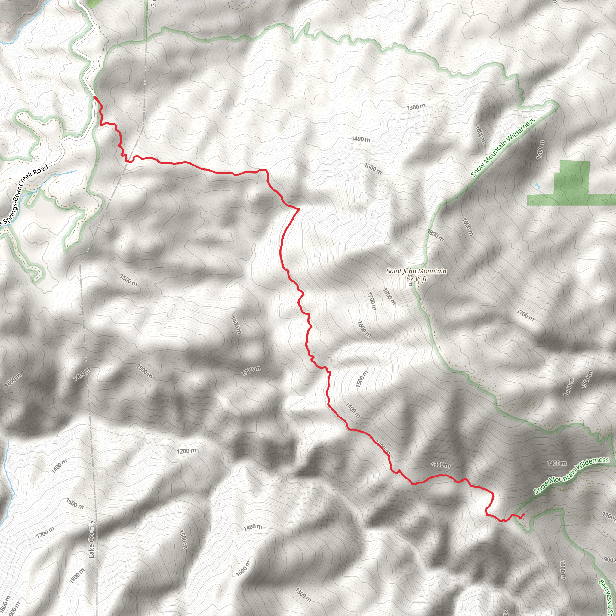 Bear Wallow Trail mobile static map
