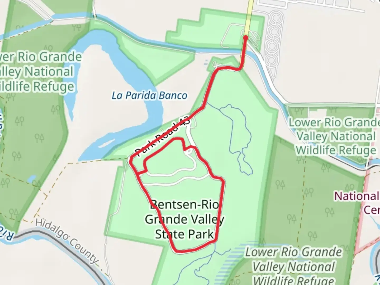 An image depicting the trail La Parida Banco and El Morillo Banco Loop and its surrounding area.