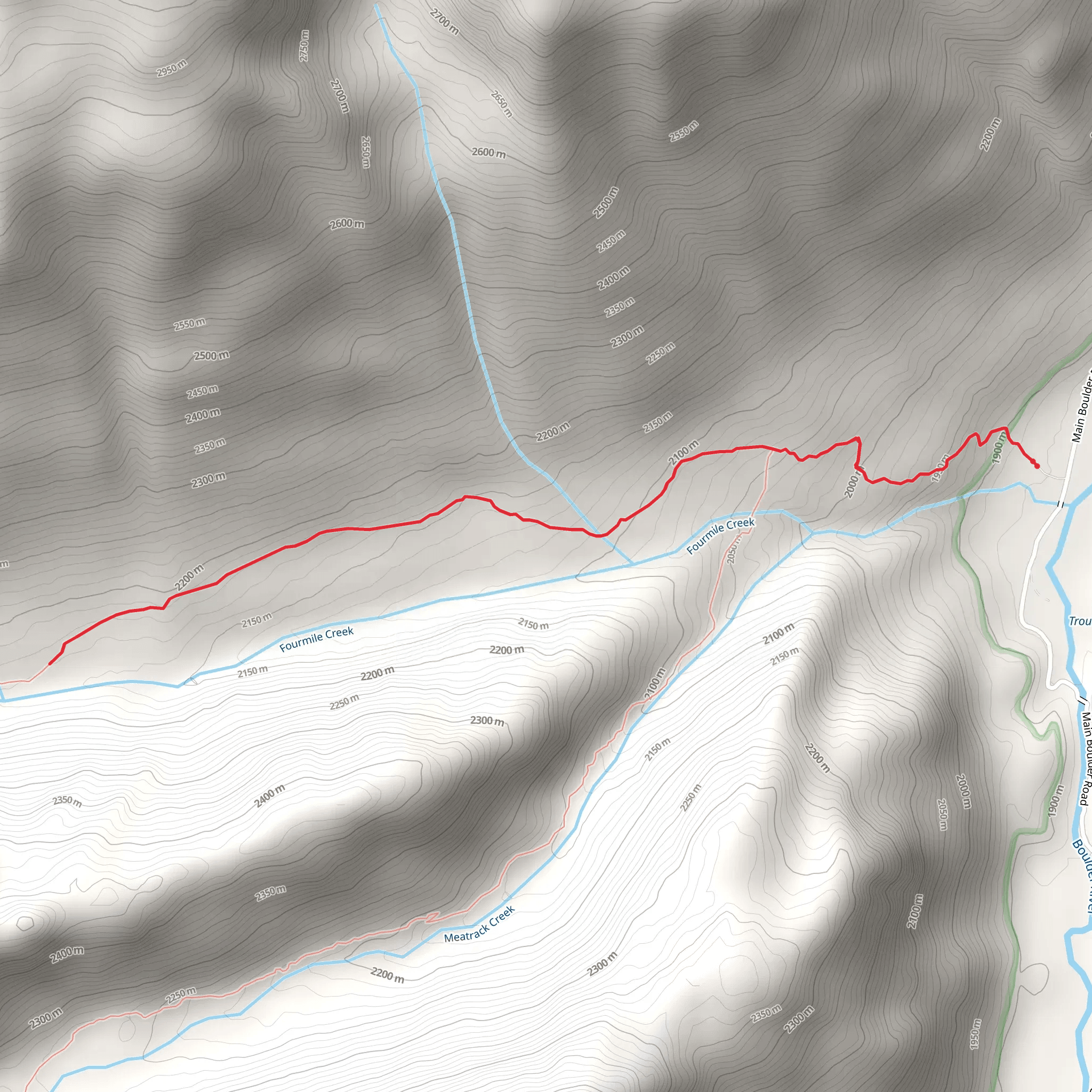 Fourmile Trail - Short mobile static map