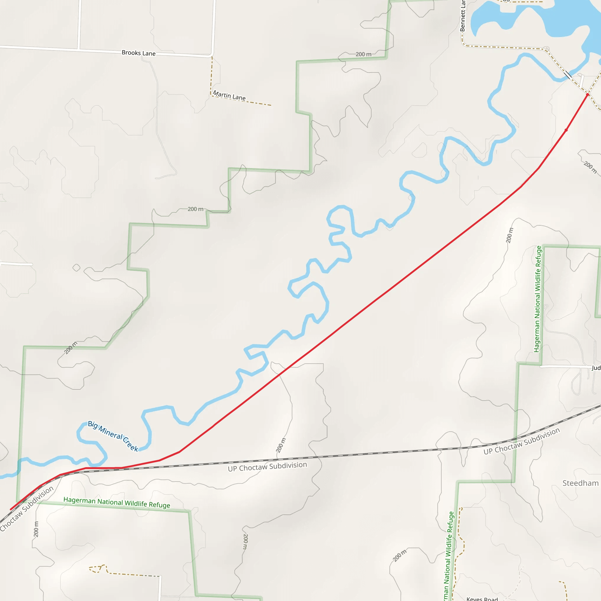 Big Mineral Creek Out and Back mobile static map