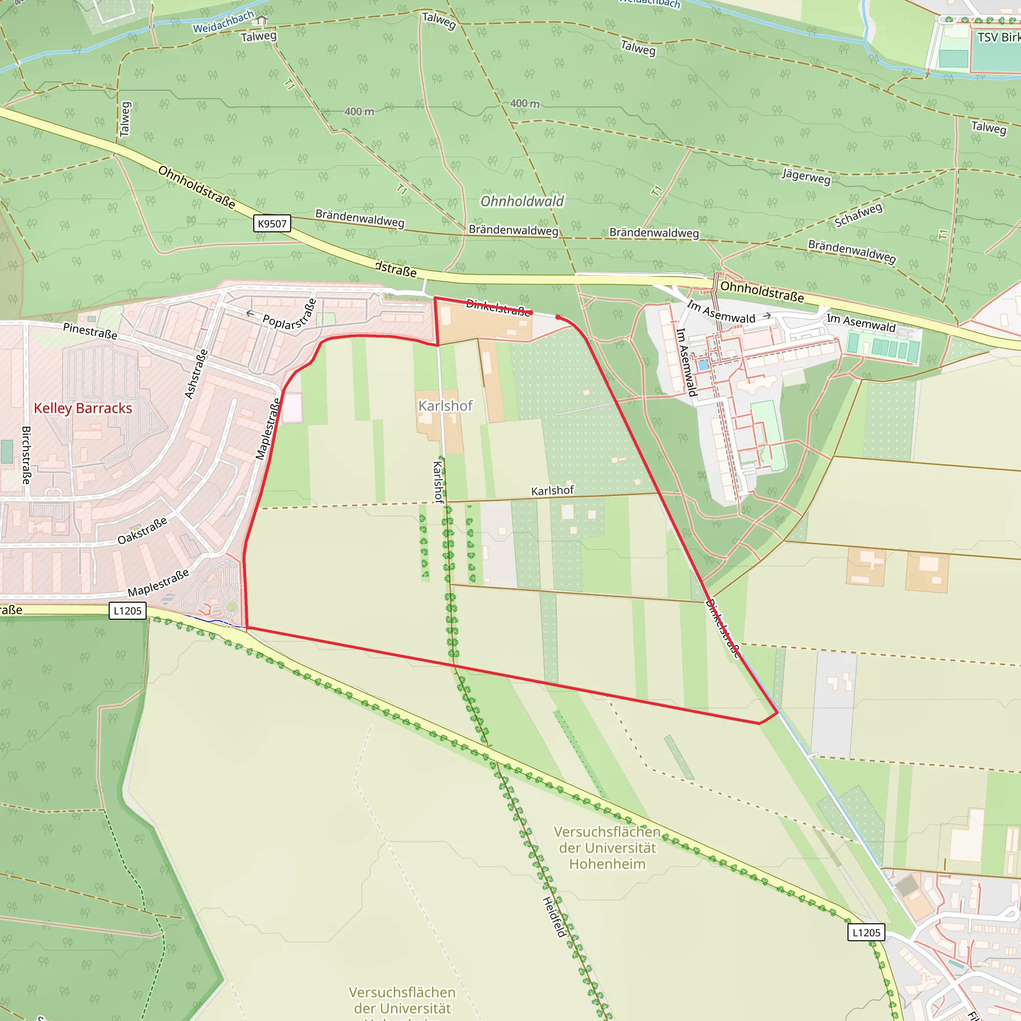 Dinkelstraße Loop mobile static map