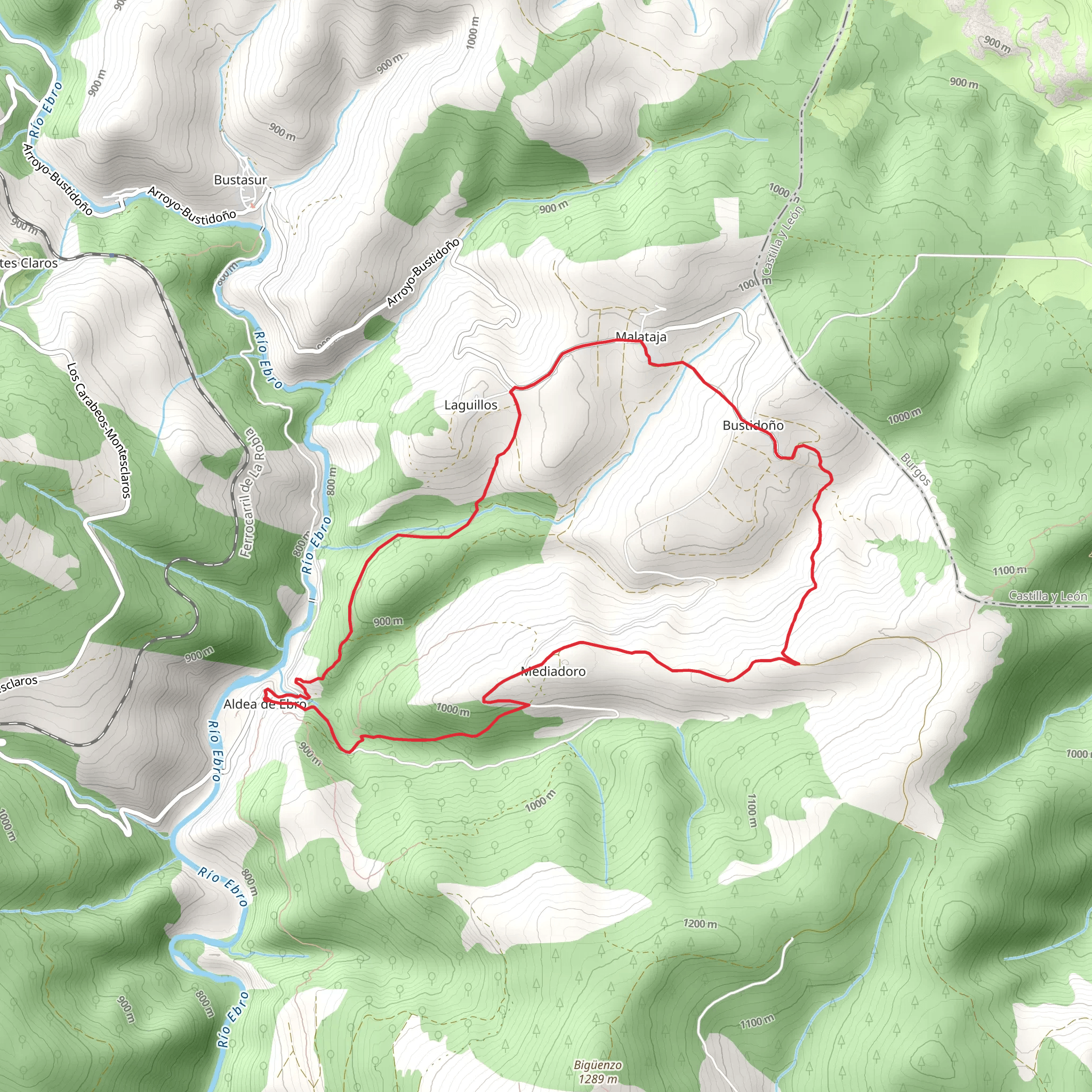 Path of the Riconchos PR S 89 mobile static map