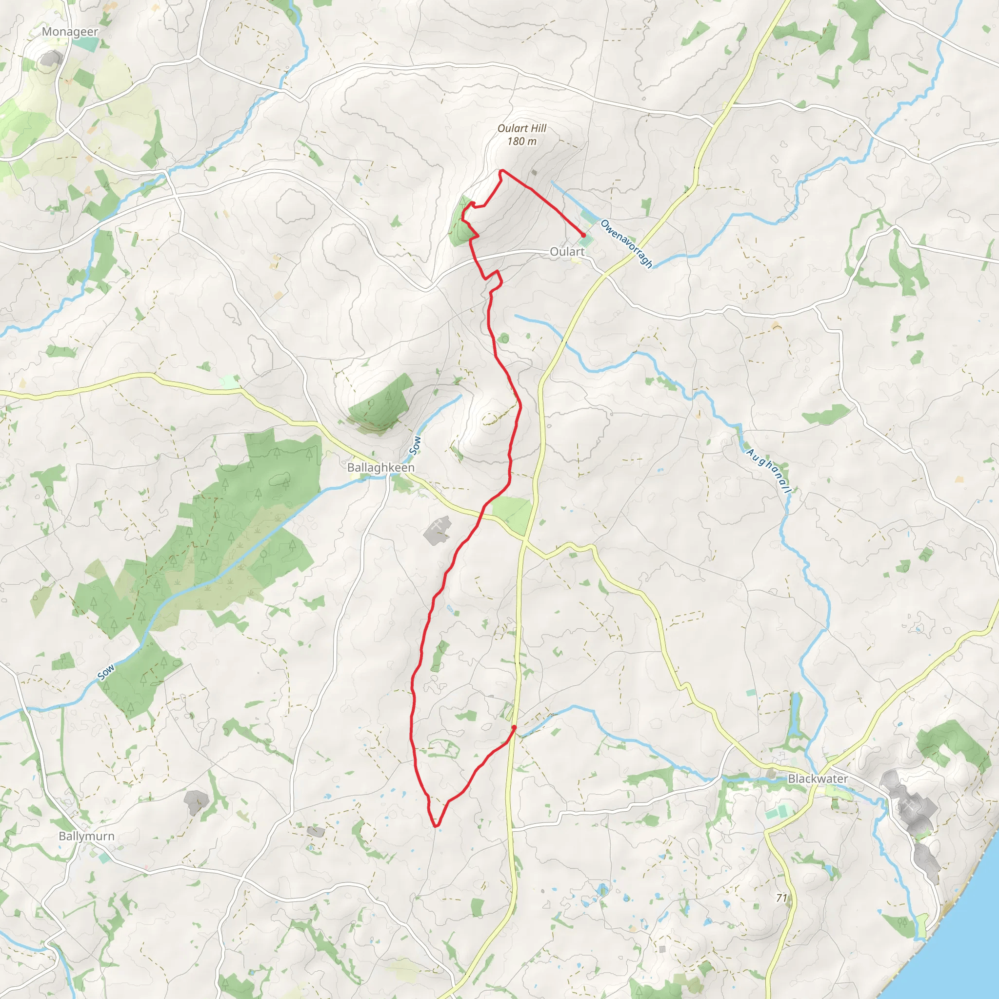 Oulart Hill 1798 Walking Hub - The Unyoke Walk mobile static map