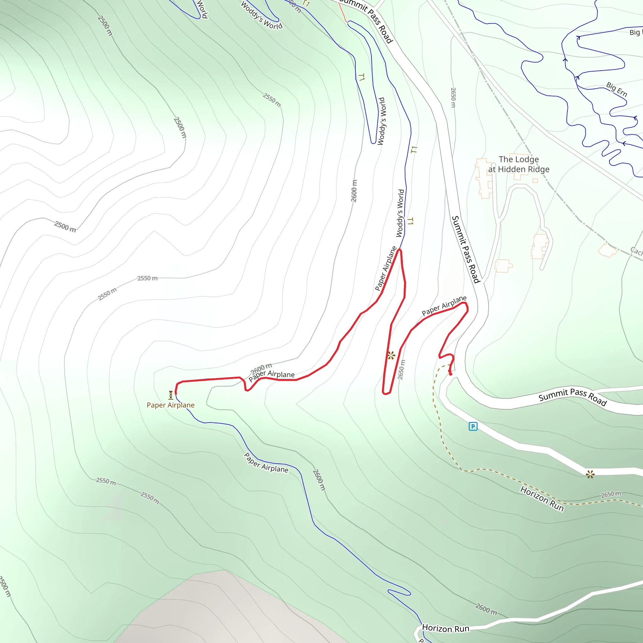 Baggage Claim Out and Back mobile static map