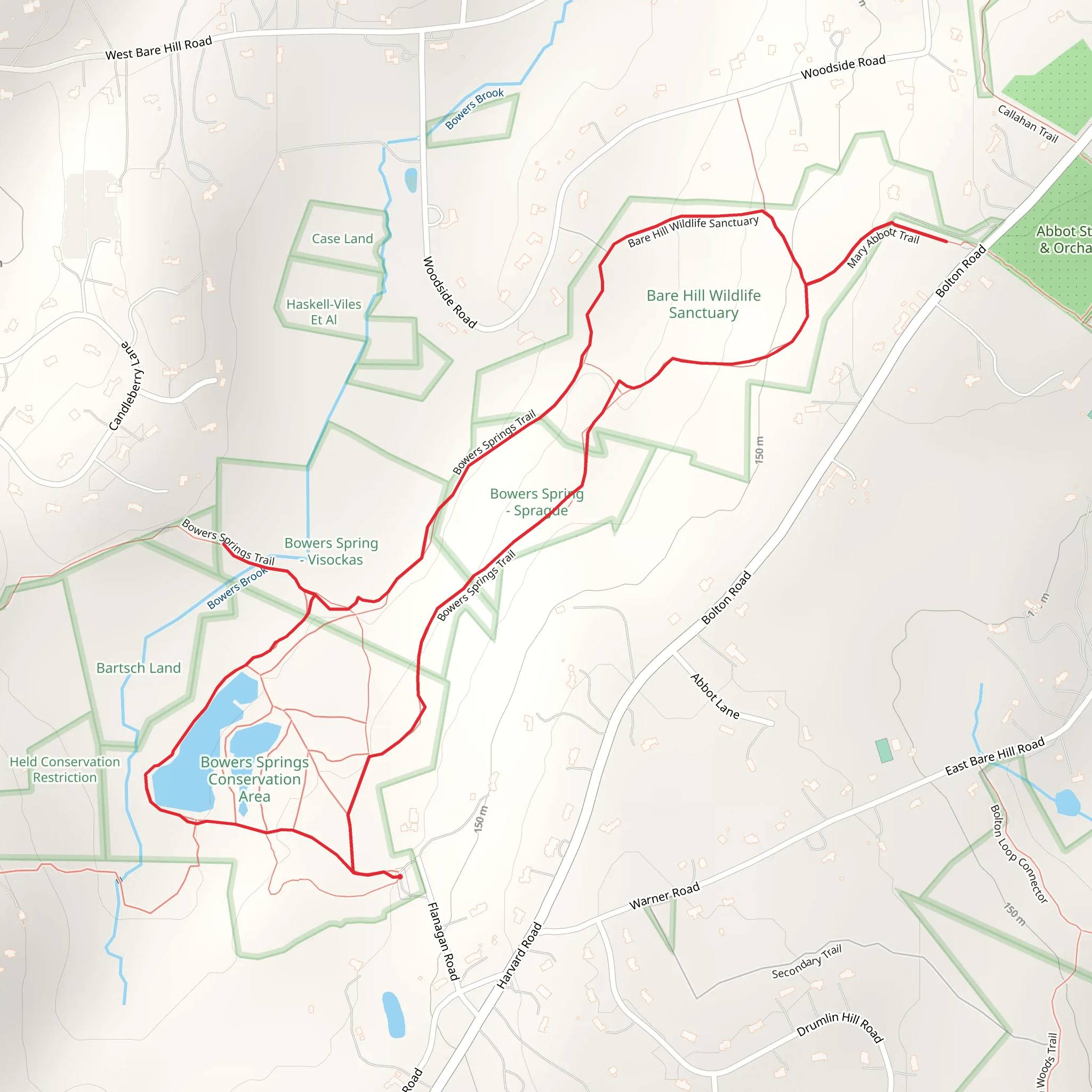 Bowers Spring Loop mobile static map