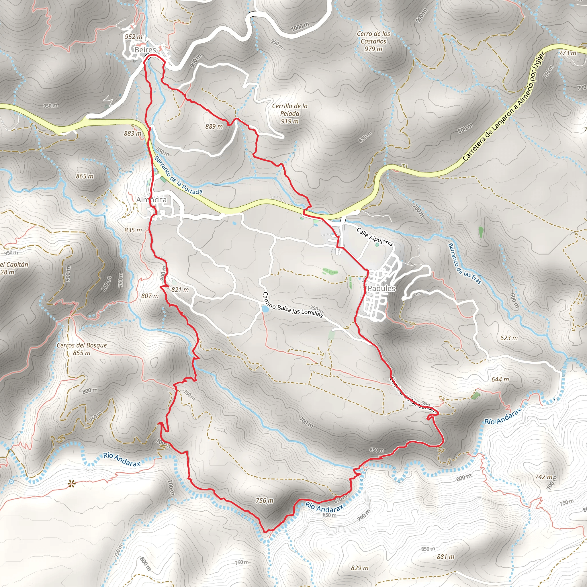 Circular Almócita - Padules - Beires PR A 360 mobile static map