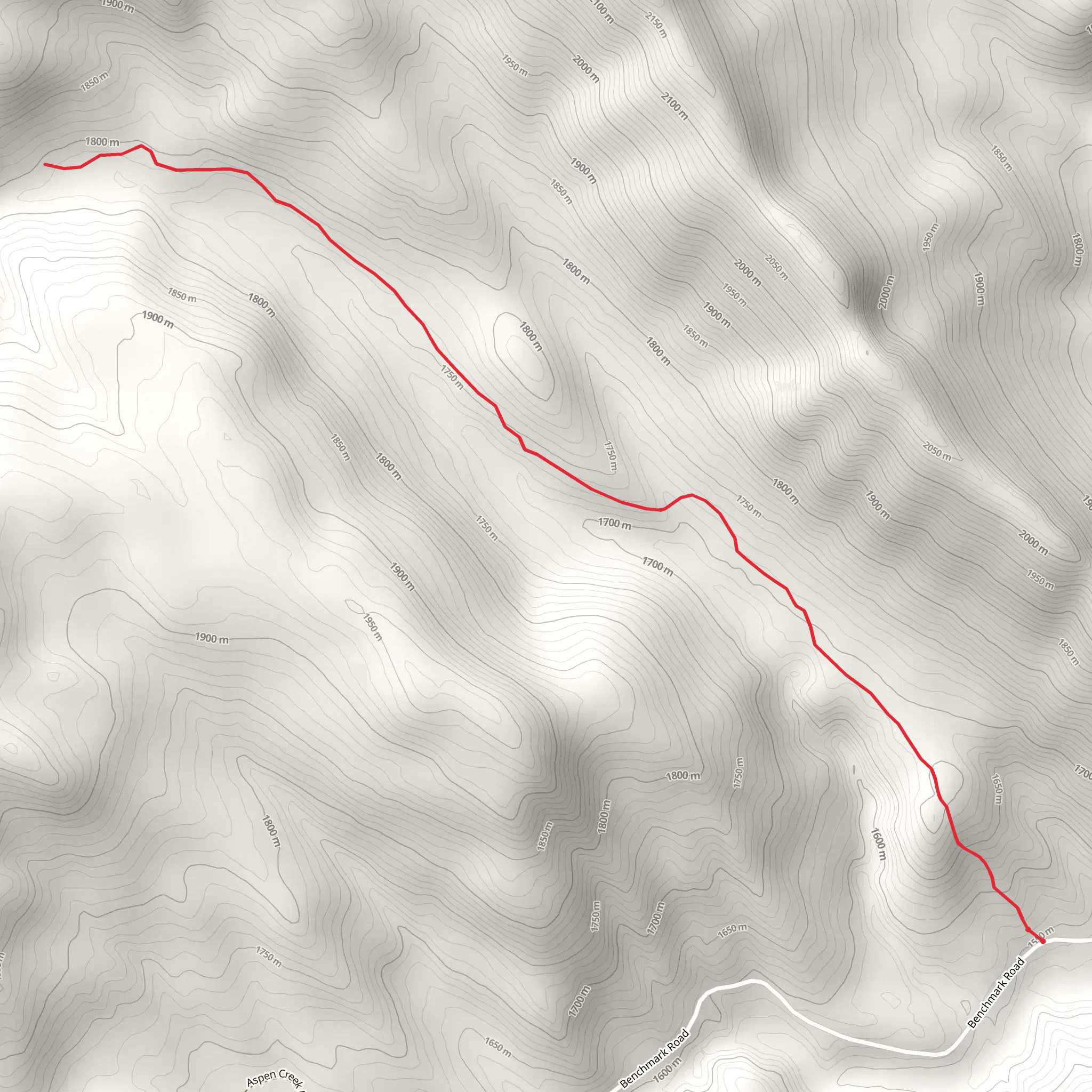 North Fork Ford Creek Trail mobile static map