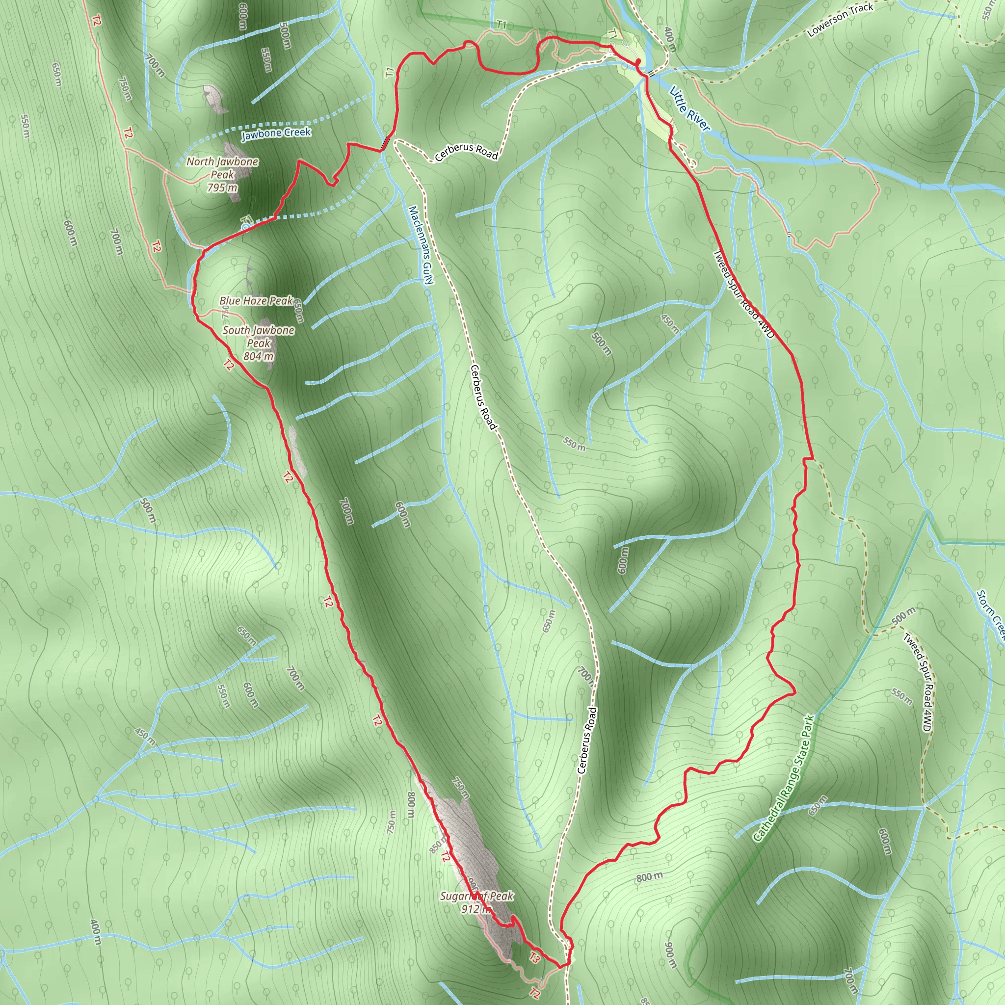 Razorback Loop Trail mobile static map