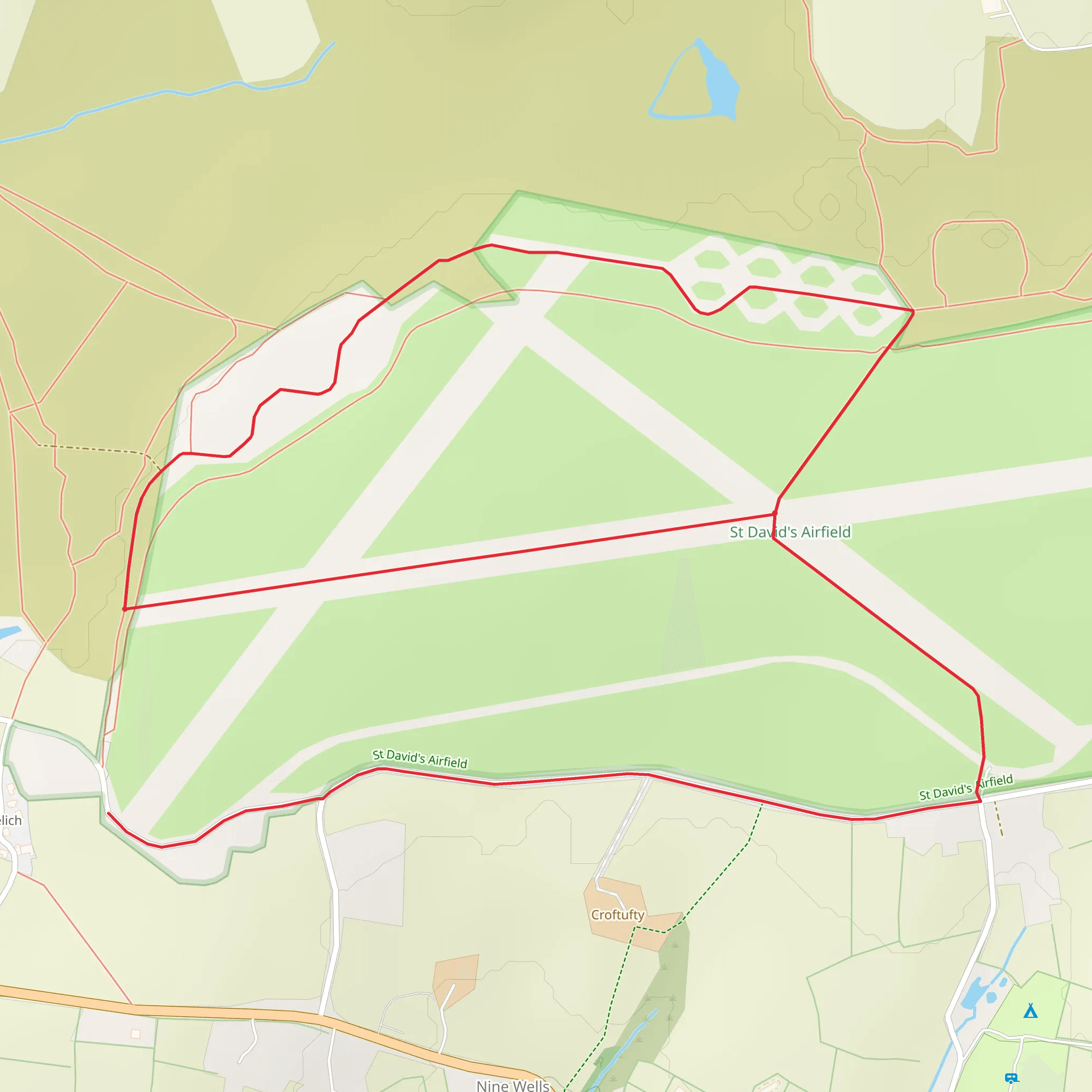 St Davids Airfield mobile static map