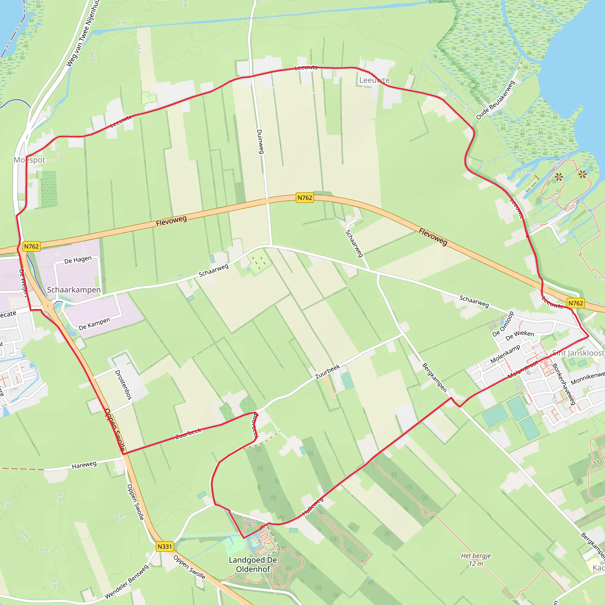 De Halle and Zeldenrust via Halle Weg mobile static map