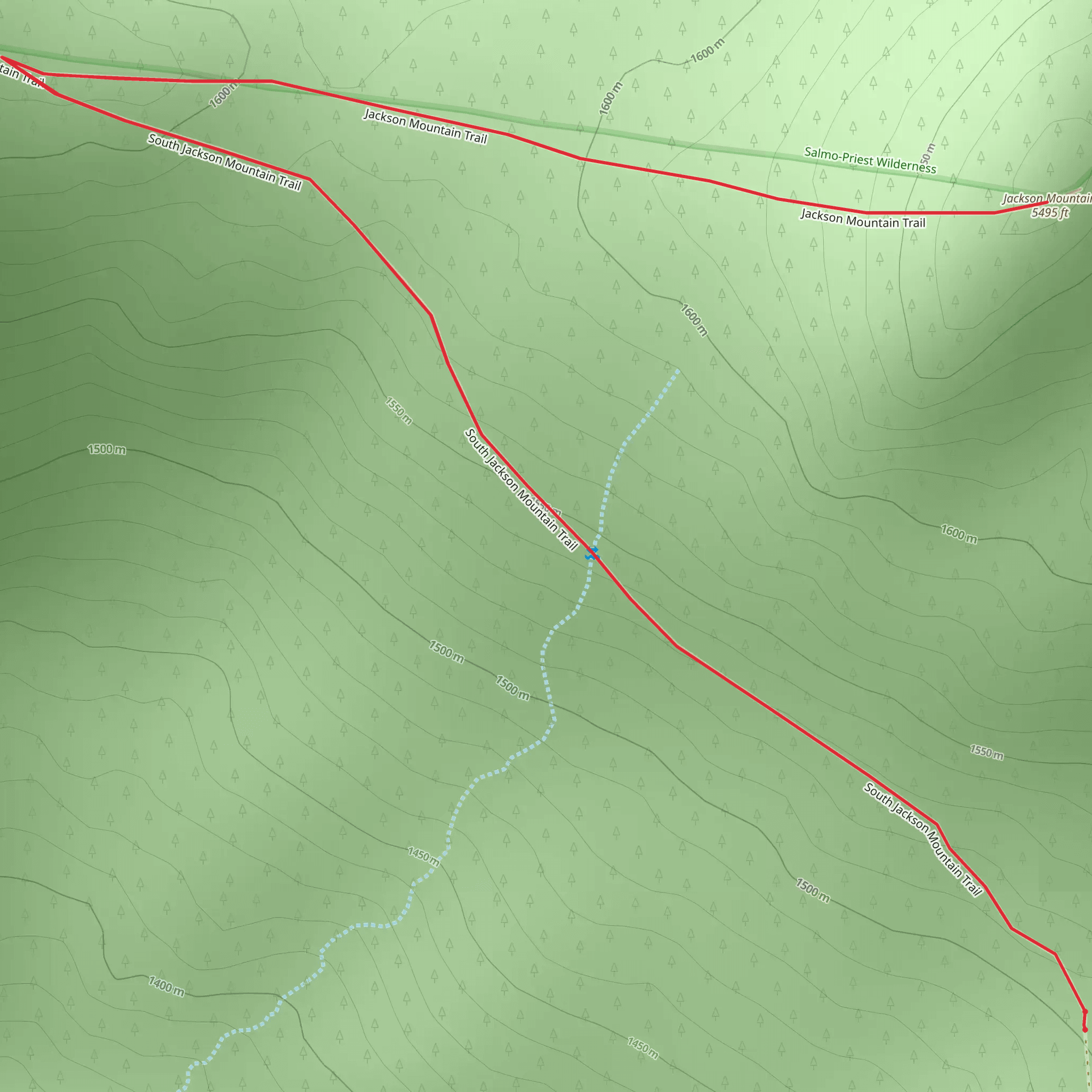 South Jackson Mountain Trail mobile static map