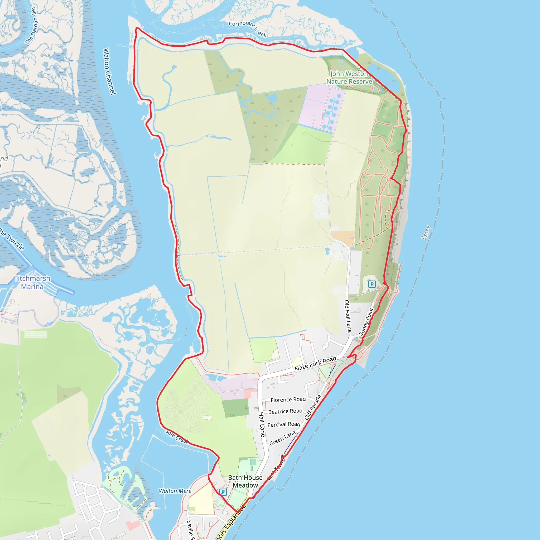 Cormorant Creek, Holiday Park and Jubilee Beach Walk mobile static map