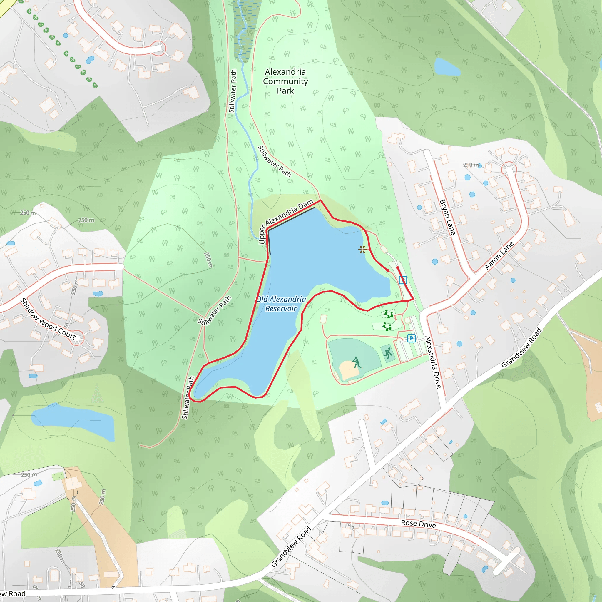 Old Alexandria Reservoir Loop mobile static map