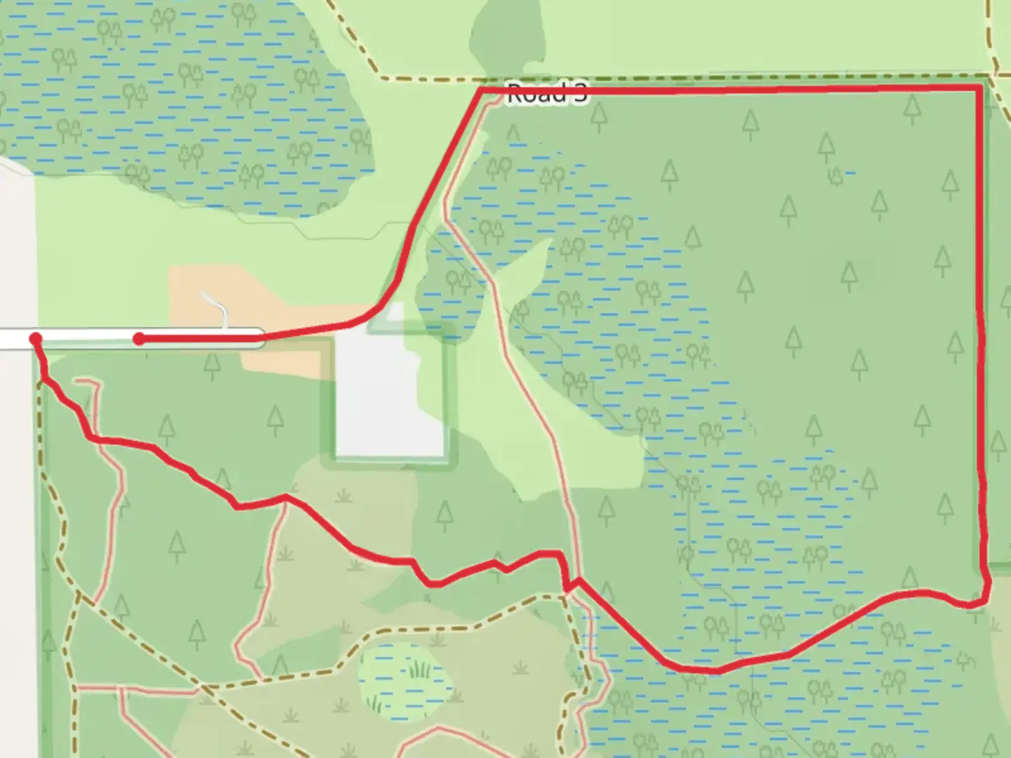 An image depicting the trail Florida and East Loop Trail and its surrounding area.