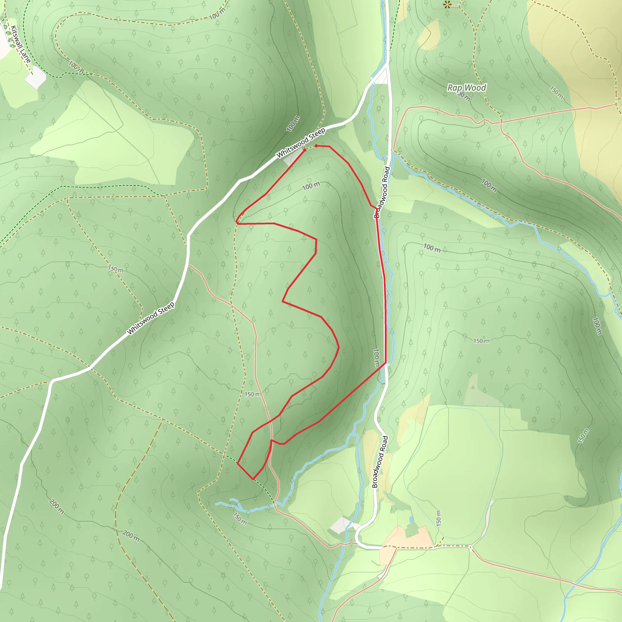 Dunster Hats Wood Circuit mobile static map