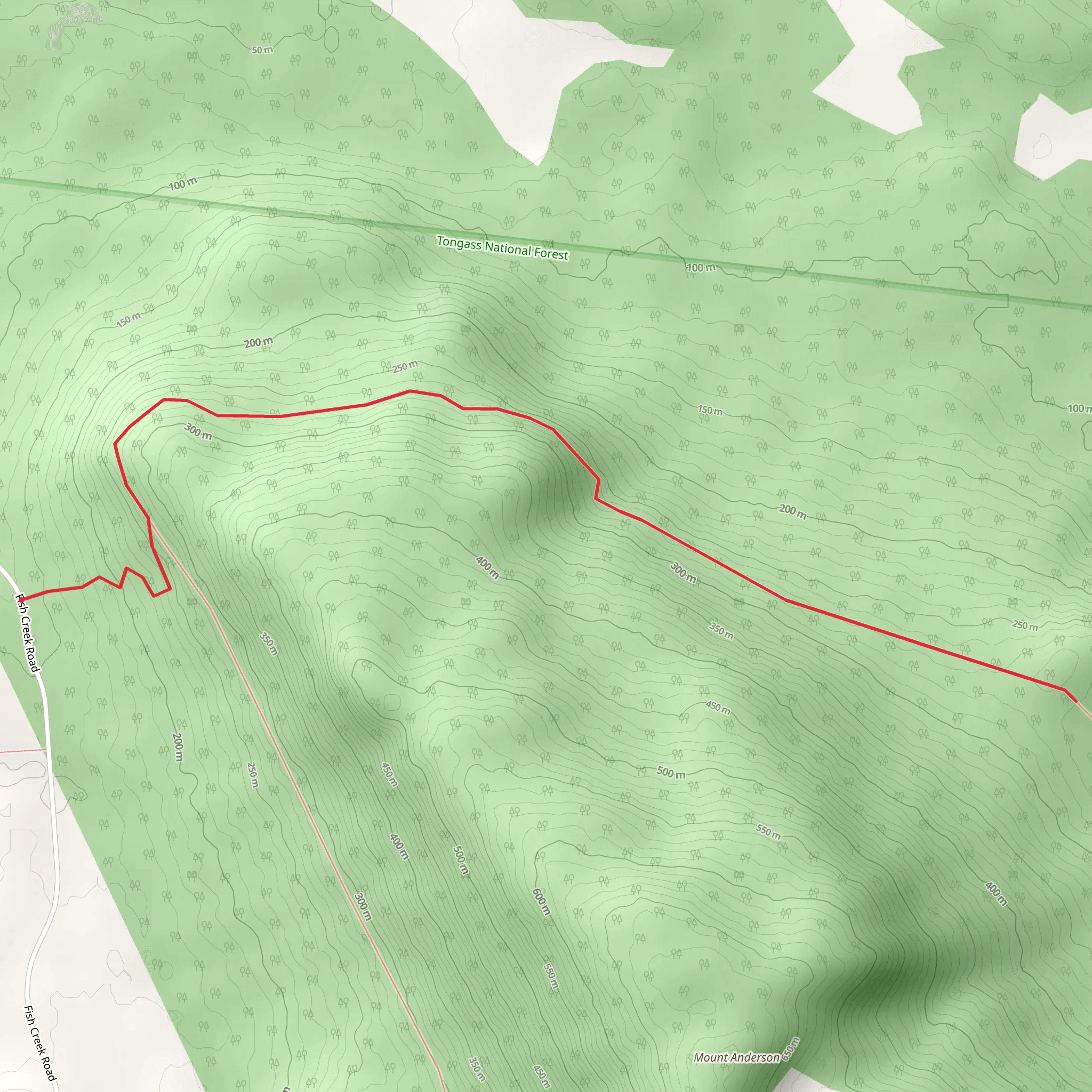 Treadwell Ditch Trail - Short mobile static map