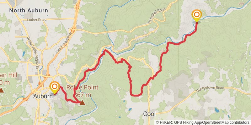 Western States Endurance Run Trail stage 10 Map