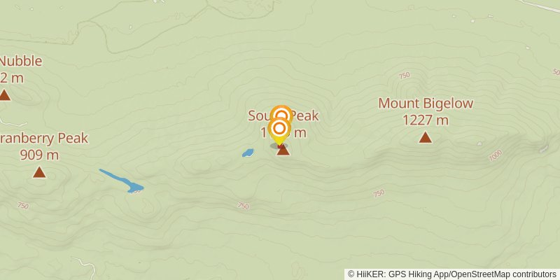 Appalachian Trail Section Hike - Bigelow Preserve Trail spur 1 Map
