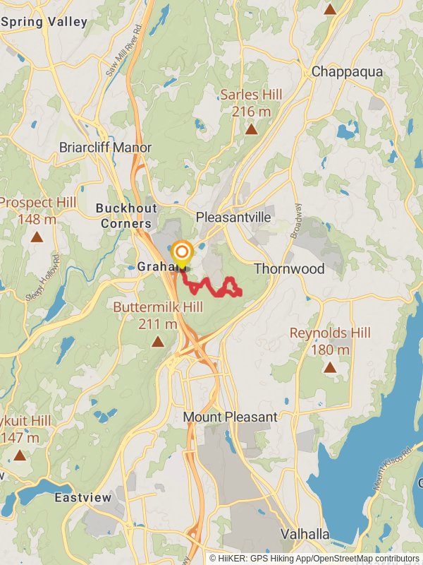 Blue Trail Loop from Graham Hills County Park Entranceway mobile static map