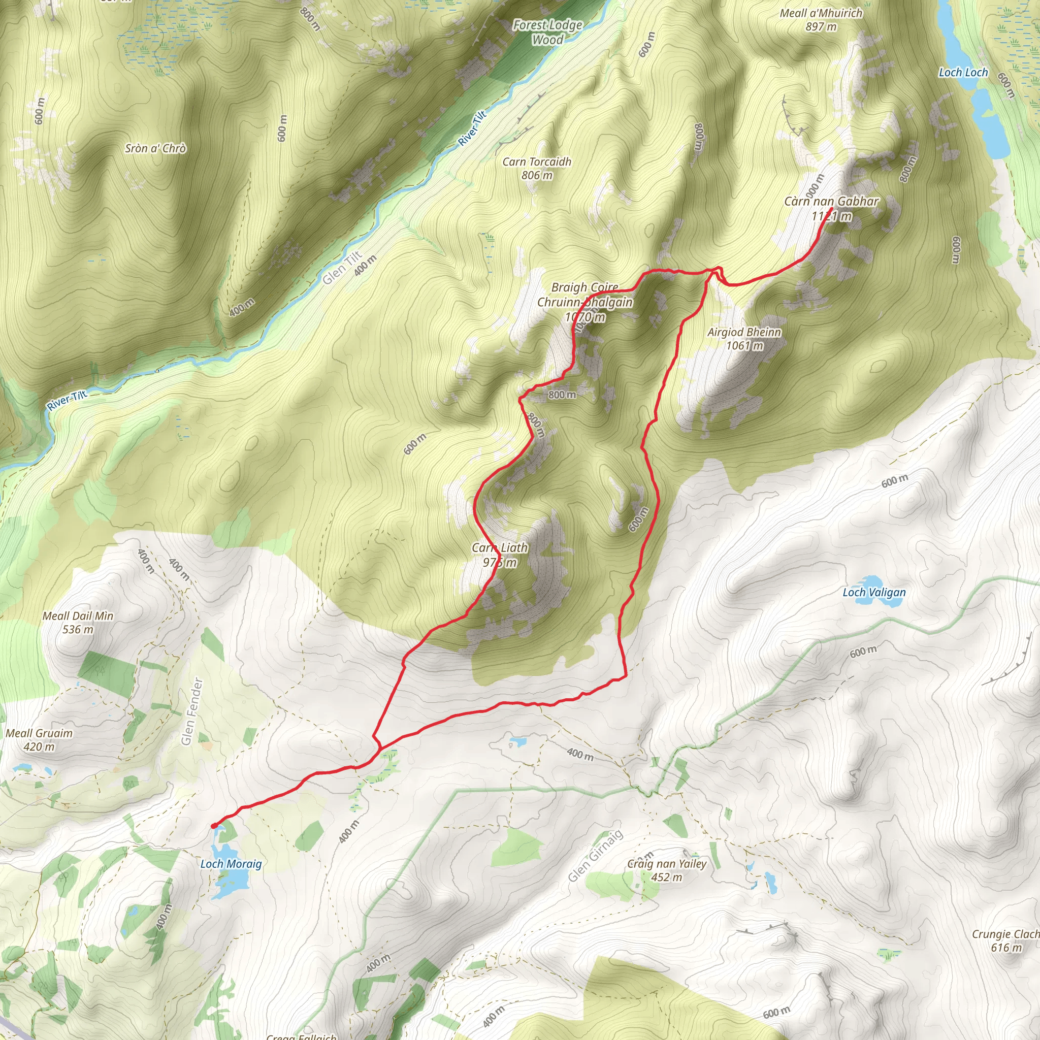 Beinn a' Ghlò mobile static map