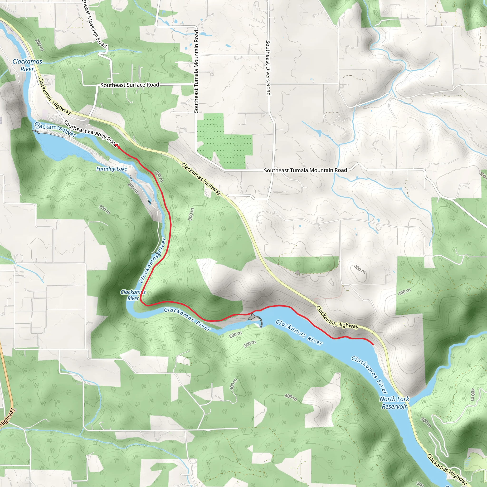 Clackamas River Walk mobile static map