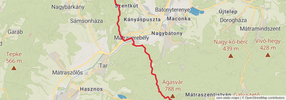 National Blue Trail - OKT stage 44 Map