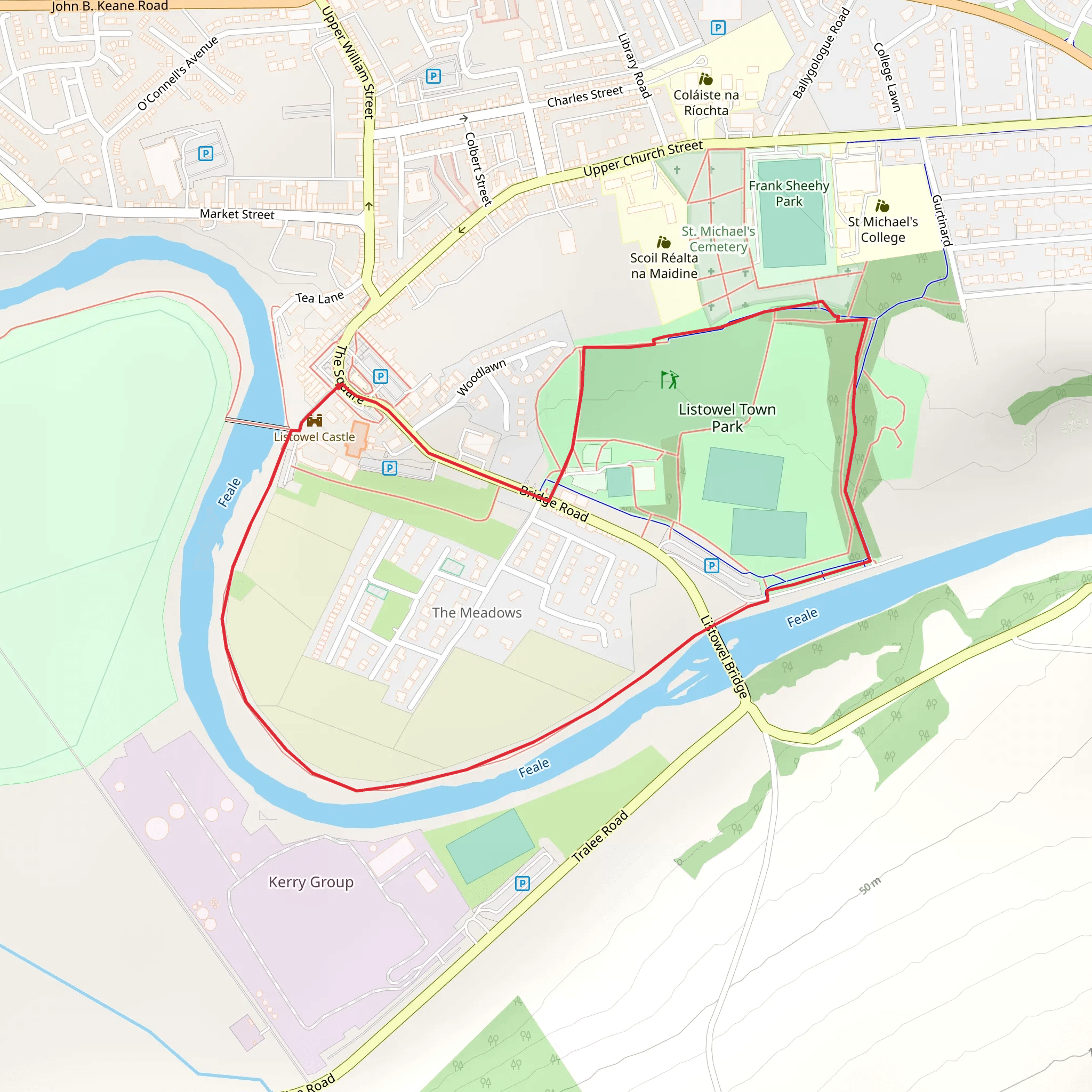 Listowel Village Walks - River Walk mobile static map