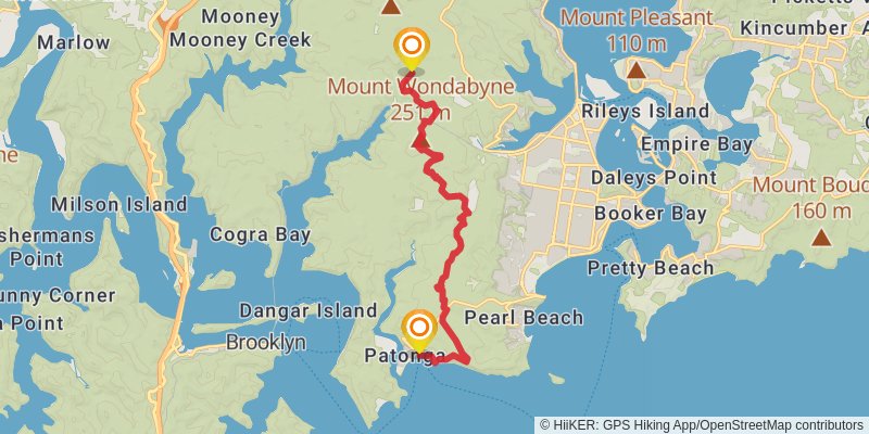 The Great North Walk stage 6 Map