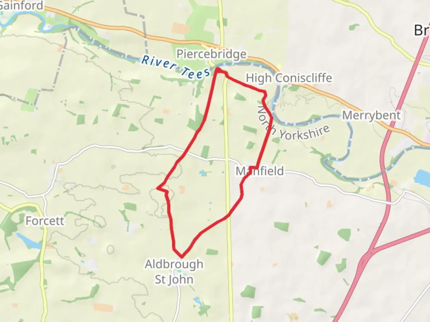 An image depicting the trail Great Allan's Plantation Loop and its surrounding area.