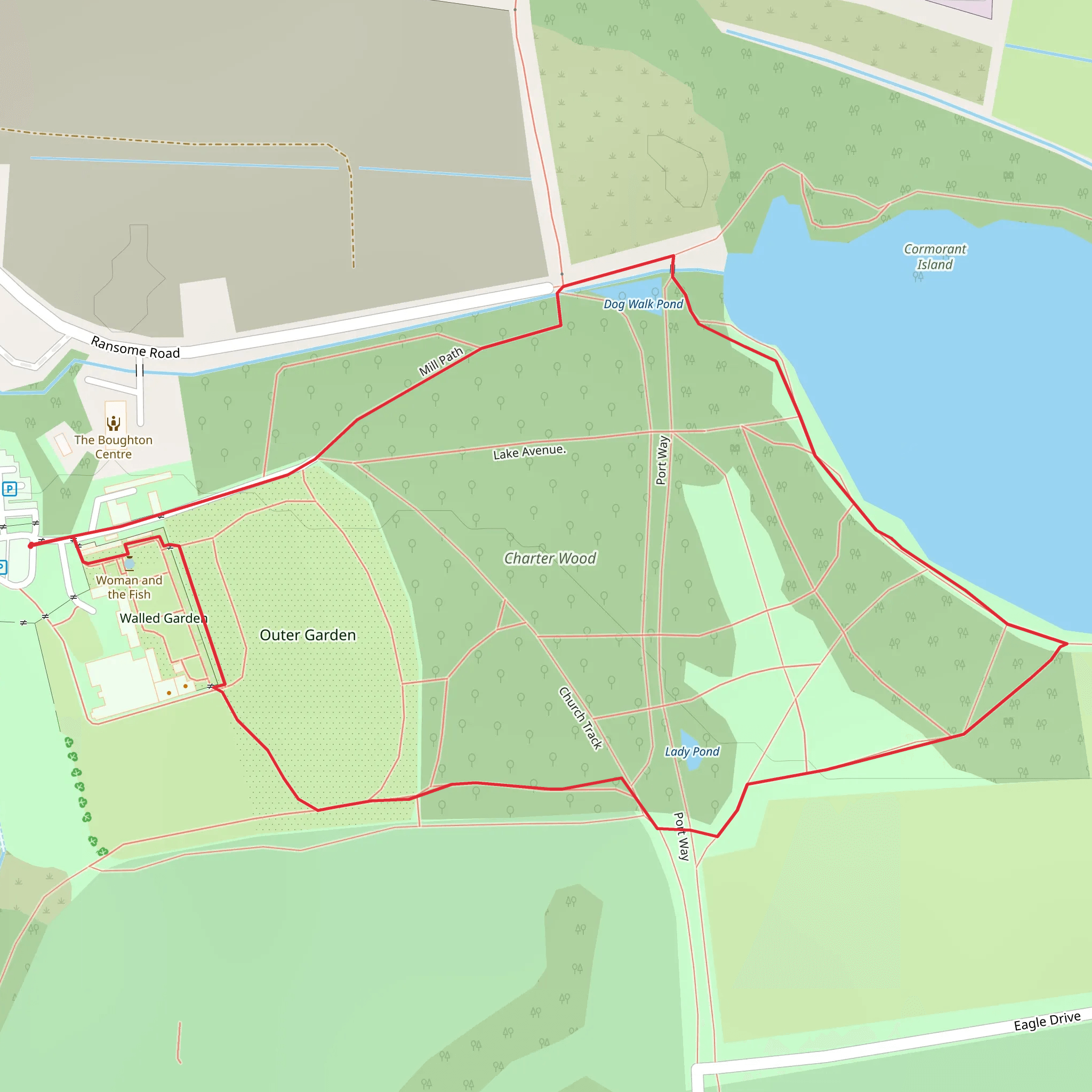 Delapre Abbey Park mobile static map
